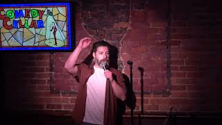 Matt Piwowarski performs his first 5 minute set at the Comedy Cellar