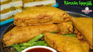 रजदर बचच क लए करसप बरड पकड Bread Pakoda Recipe Ramzan Special Iftar Street Food