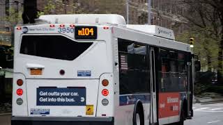 NYCT Bus: 2009-2010 Orion VII Hybrid Next Generation #3950 on the M104