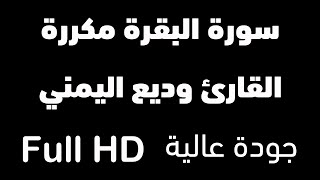 سورة البقرة مكررة 12 ساعة | الشيخ وديع اليمني | شغلها عند النوم | وداعا للسحر والمس والحسد والهم