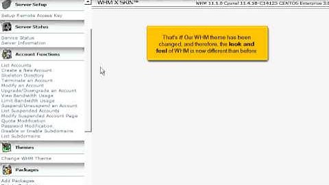 How to change your WHM theme