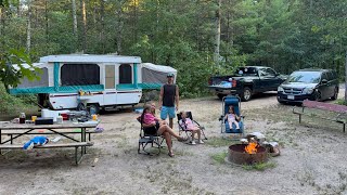Family Camping in a Pop-Up Camper 