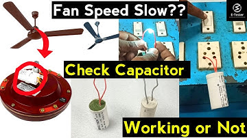 How to Check Ceiling Fan Capacitor Working or Not? | Easy way | @ETester