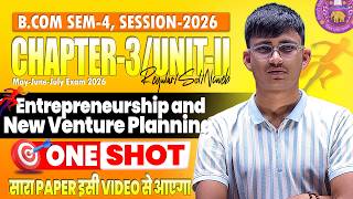 Types of Entrepreneurs Oneshot 2026 🔥 | Unit 2 Ch 3 ENVP | BCOM Regular/SOL/NCWEB