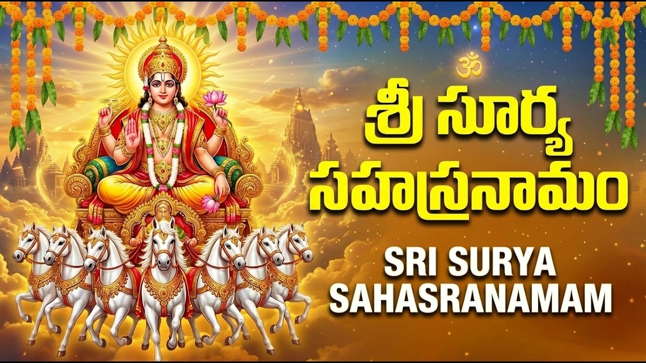 శ్రీ సూర్య సహస్రనామ స్తోత్రం వింటే దోషాలు తొలగి శ్రేయస్సు కలుగుతుంది | Surya Sahasranamam Telugu