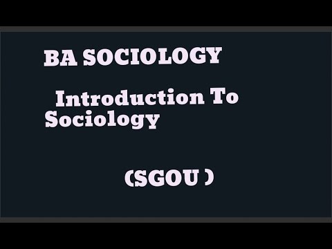BA Sociology-SGOU 1st sem Introduction to Sociology exam base class ...