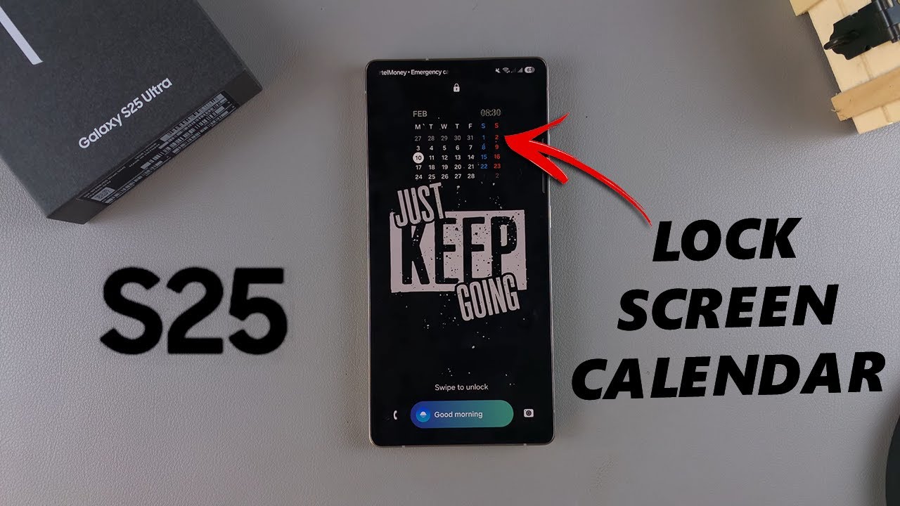 How To Add Calendar Widget To Lock Screen Of Samsung Galaxy S25 / S25 ...