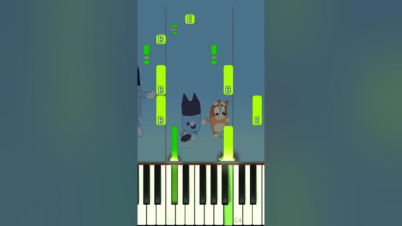 BLUEY THEME SONG ON PIANO! #shorts