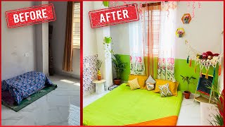 Extreme Bedroom Makeover without Bed| Renter friendly Bedroom Makeover low budget