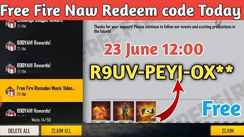 Free fire costume card redeem code 23 June | Join Party Rampage Bundle & Costume Redeem code Today |