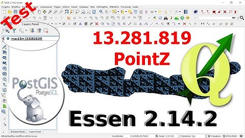 QGIS PostGIS 13 mln PointZ