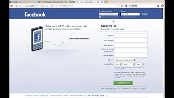 Como faço para entrar no Facebook pelo notebook?