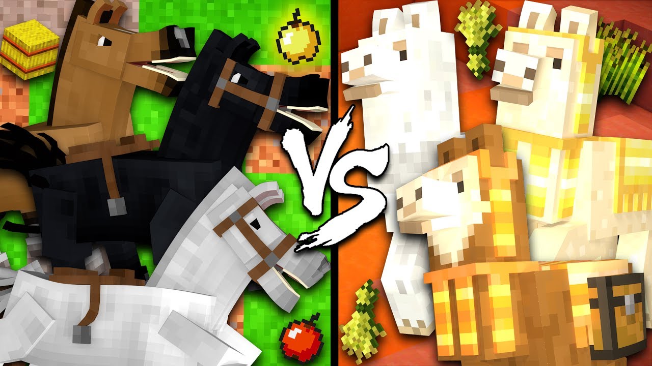 Horses vs. Llamas - Minecraft - YouTube