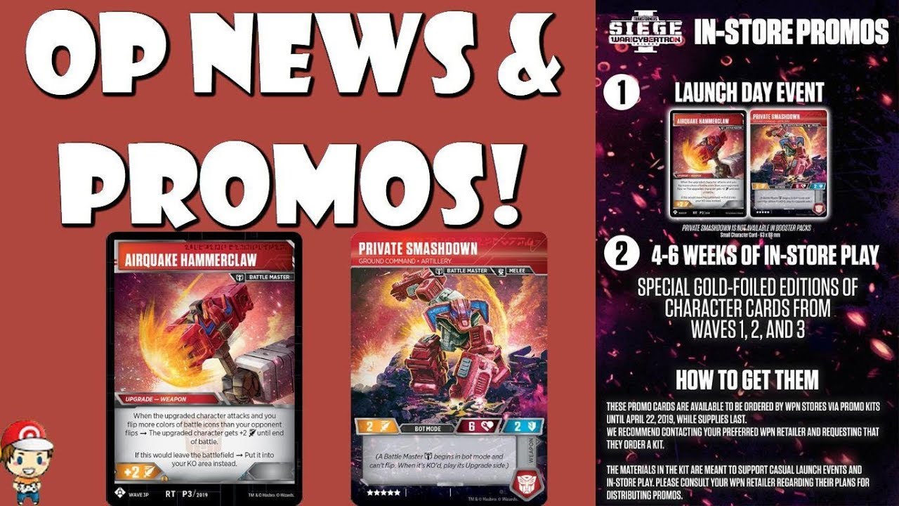 Transformers Release Day Promo Revealed! Private Smashdown! (also OP News!)