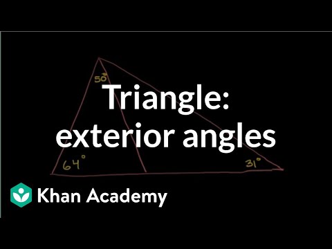 Triangle angle example 1 | Angles and intersecting lines | Geometry | Khan Academy