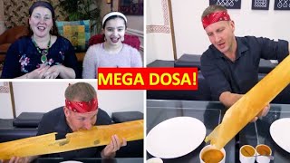 Americans React to INDIAN MEGA FOOD! Record breaking Dosa, and more in Mumbai, India!