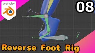 08 リバースフットリグで足先を動かそう！ [Blender Rig道