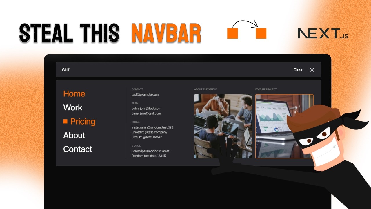 Clean Navbar Animation for Modern Websites