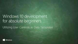UWP-042 - Utilizing User Controls as Data Templates