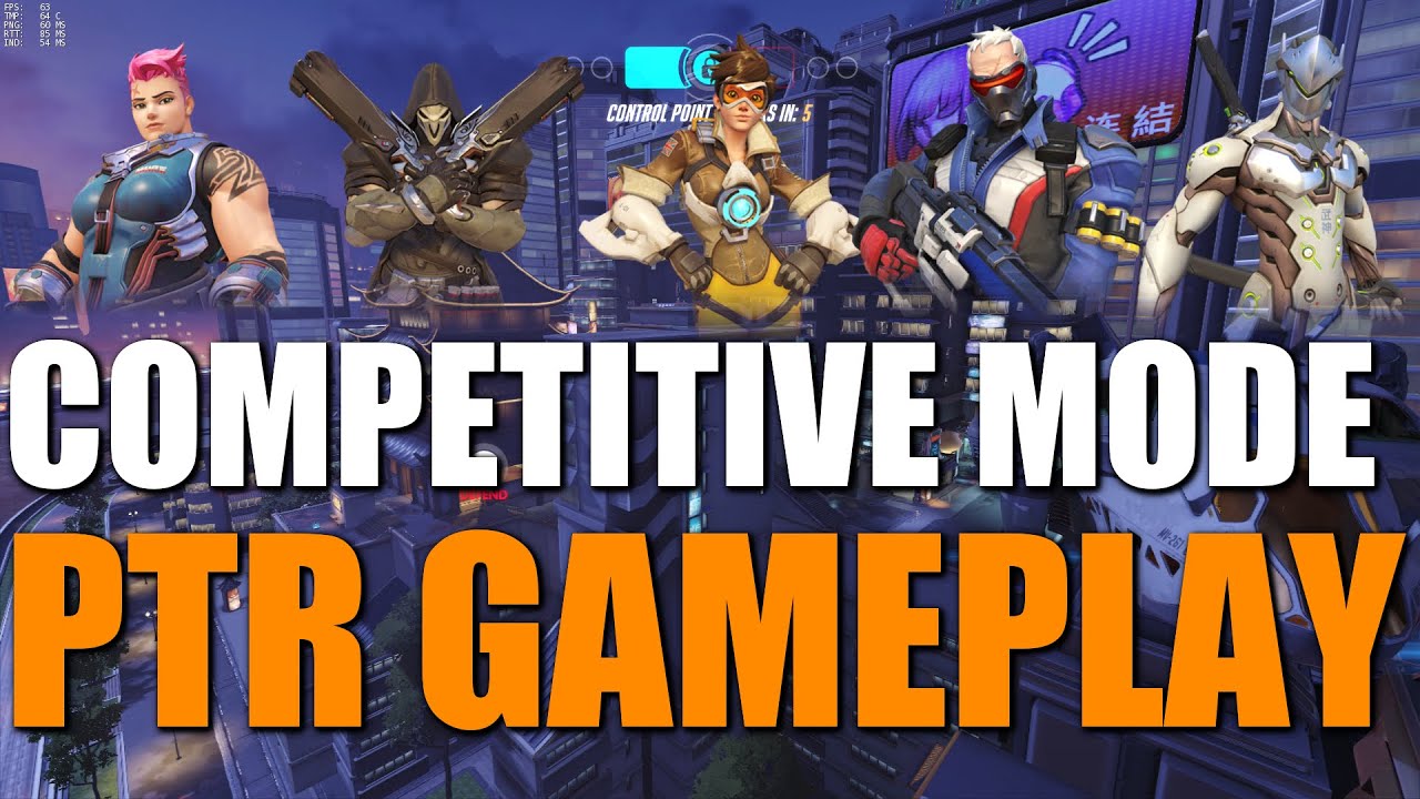 Overwatch Competitive Mode PTR Gameplay - (Zarya, Reaper, Tracer, Soldier 76, Genji)