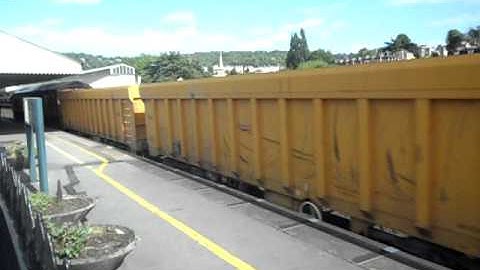 DB Schenker Class 66 66084 Passing Bath Spa Working 6C41 Engineers Train