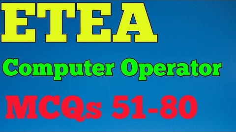 ETEA Computer Operator Test For different departments today solved paper 31 July 2022 Part 2