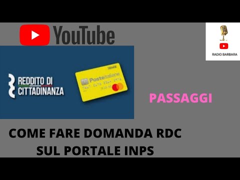 PASSAGGI PER COMPILARE RDC SUL PORTALE INPS