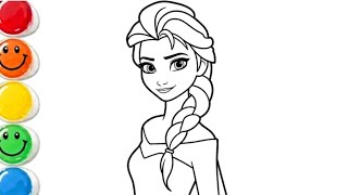 Elsa Coloring Page How to Color Queen Elsa from Frozen