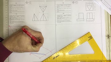 Isometric drawing of a triangular pyramid