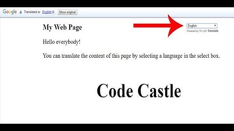 How to Add Google Translate On a Website Tutorial