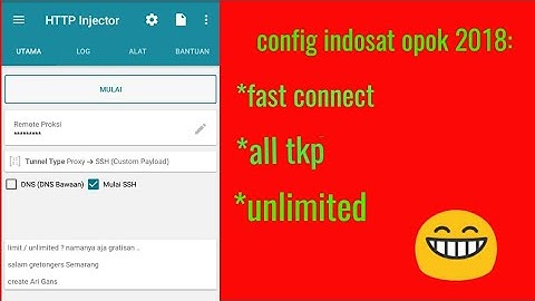 Cara internet gratis http injector (indosat opok) 2018