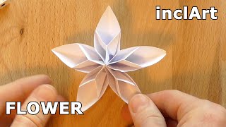 BEAUTIFUL PAPER FLOWER TUTORIAL | HOMEMADE PAPER FLOWER | PAPER CRAFT IDEAS EASY inclArt