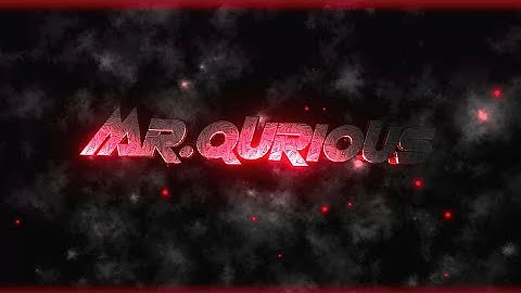 New Intro || Mr Qurious Intro || Intro template || 3d text intro || Panzoid
