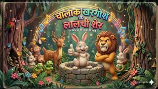 🦁 The Clever Rabbit and the Greedy Lion | Panchatantra Story for Kids