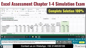 Excel Assessment Chapter 1-4 Simulation Exam | Excel Application Capstone Assessment Ch 1-4 #ch1-4