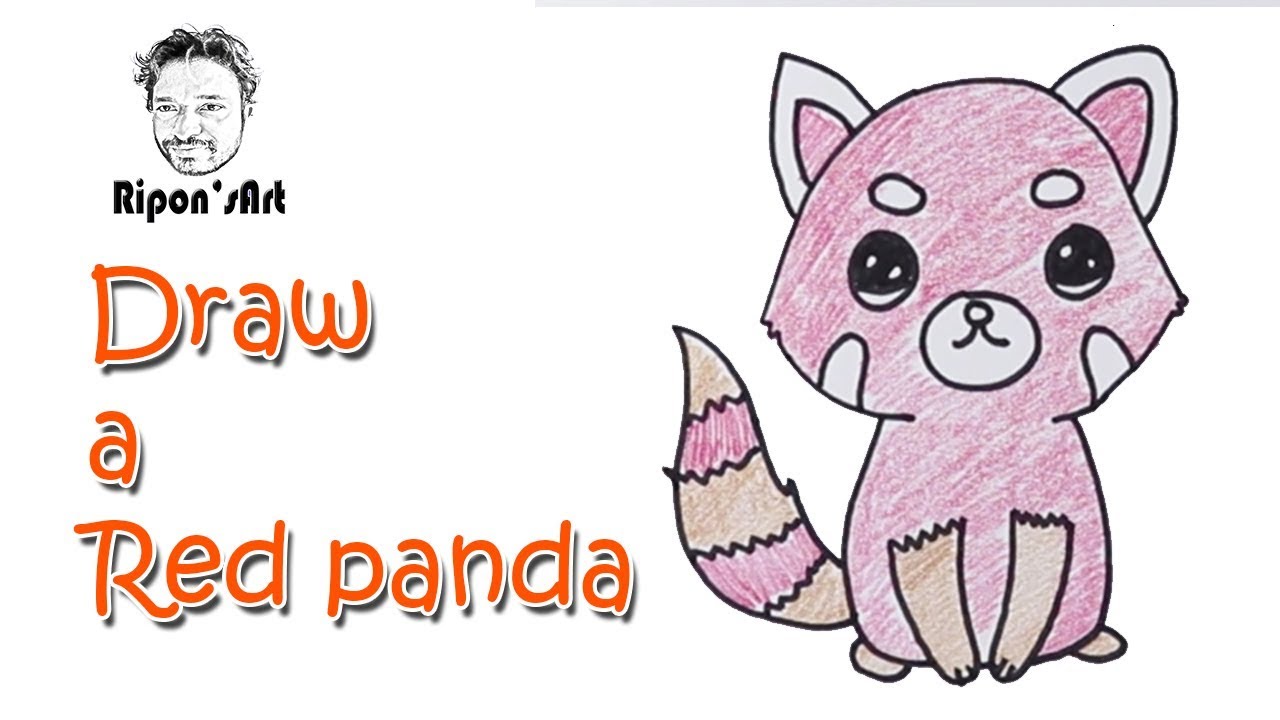 How to draw red panda easy. - YouTube