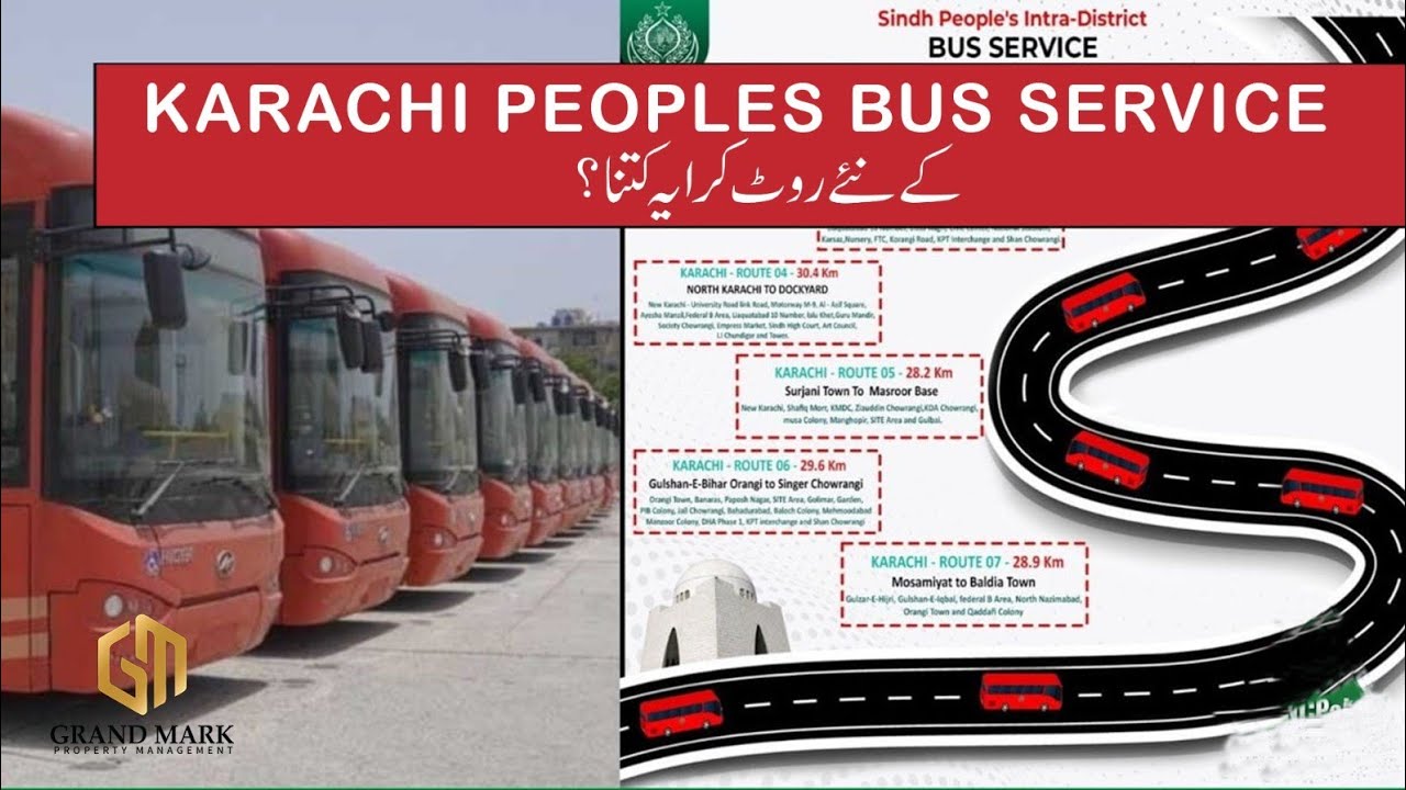 PEOPLES BUS SERVICE ROUTES IN KARACHI | TICKET PRICE | SINDH GOVT. | RED LINE BUS | ELECTRIC BUS