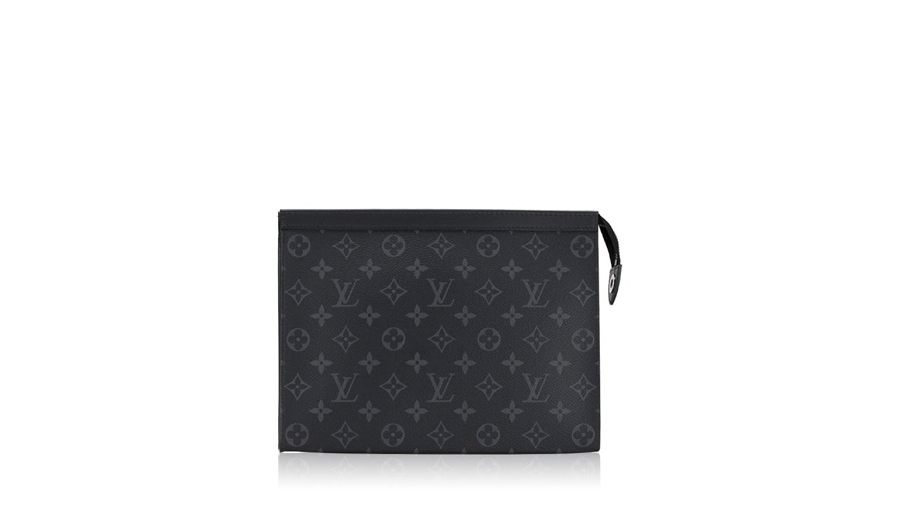 Louis Vuitton Pochette Voyage mm Grey Monogram Eclipse