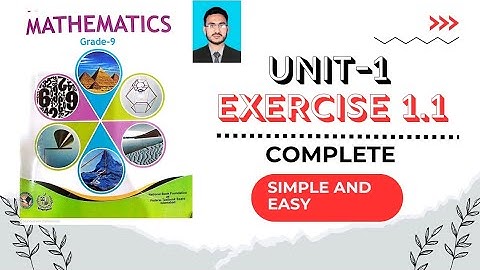 Class 9 math exercise 1.1 complete | National Book foundation | federal text book board Islamabad