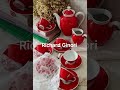 rosso che più rosso non si può, servizio caffè Richard Ginori vintage