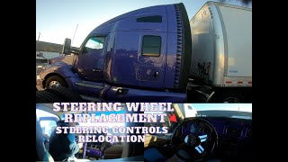Kenworth T680 Steering Wheel Replacement | CUSTOM Steering Controls MOUNT | EXTERIOR WALK AROUND |