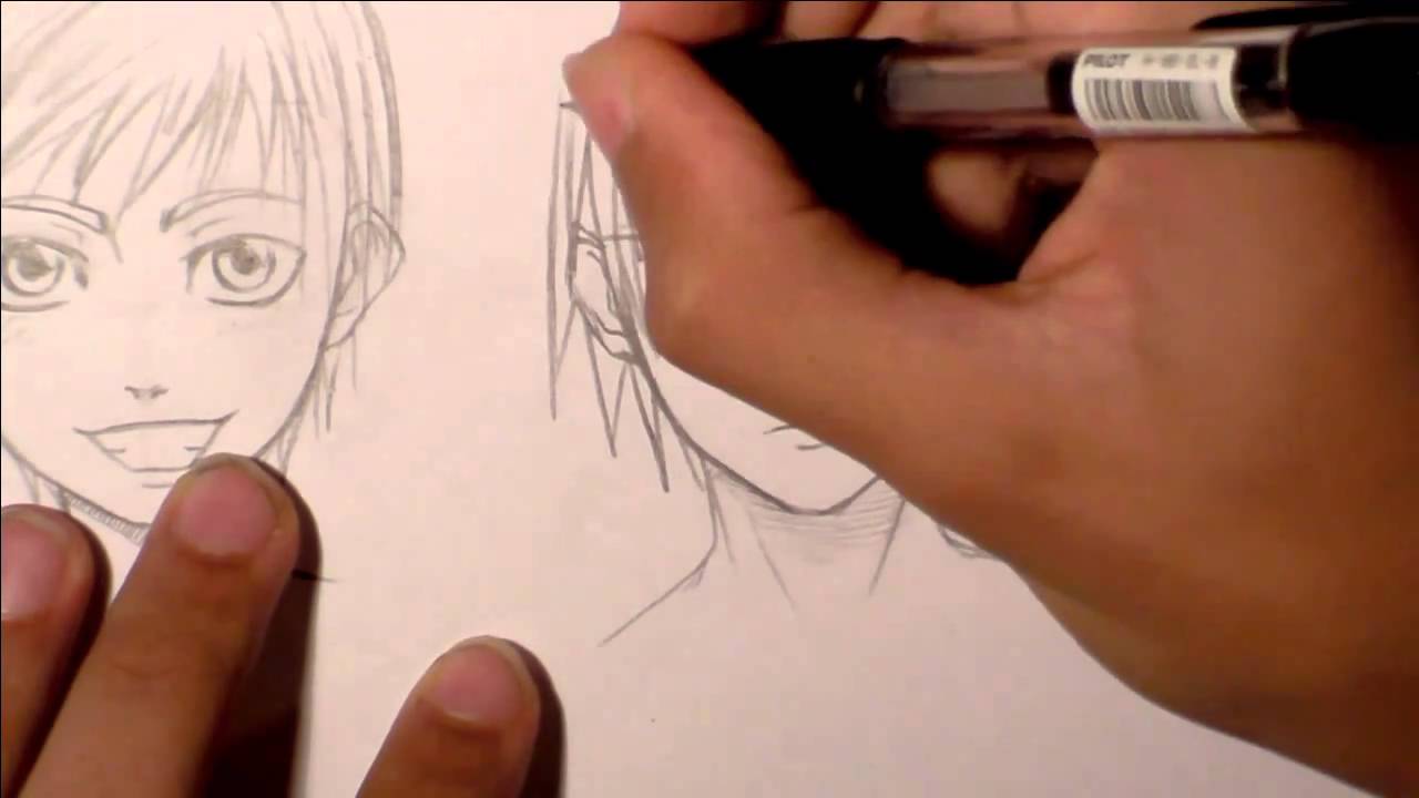 Tutorial - Disegnare capelli Manga - YouTube