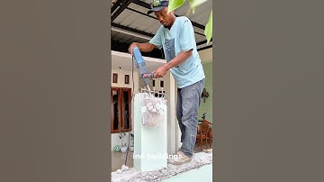 Plaster removal method using a drill machine #building #construction #satisfying