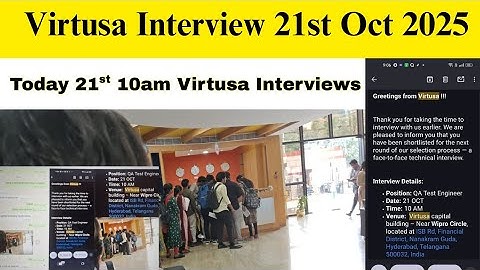 virtusa 21st oct 10am Interviews Today|virtusa interview 21st oct 2025| virtusa interview experience