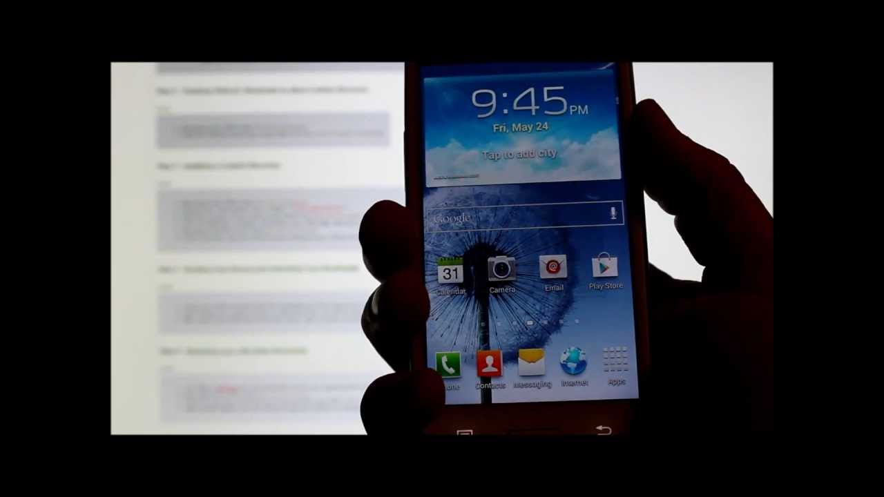 Galaxy S3 Jelly Bean 4 1 2 Mb1 Root Recovery Unlock The Boot Loader Youtube