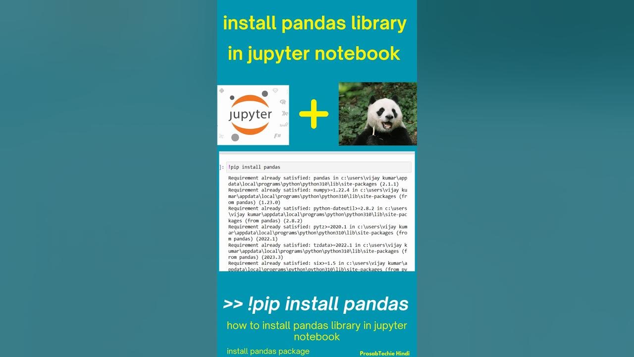 how to install pandas in jupyter notebook #coding #python #programming ...