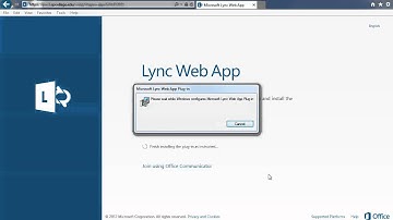 Accessing the Lync Meeting Using the Internet Explorer Browser - PC