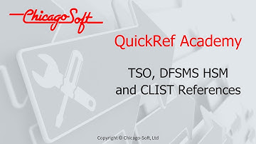 QuickRef Academy - TSO, DFSMS HSM, and CLIST references