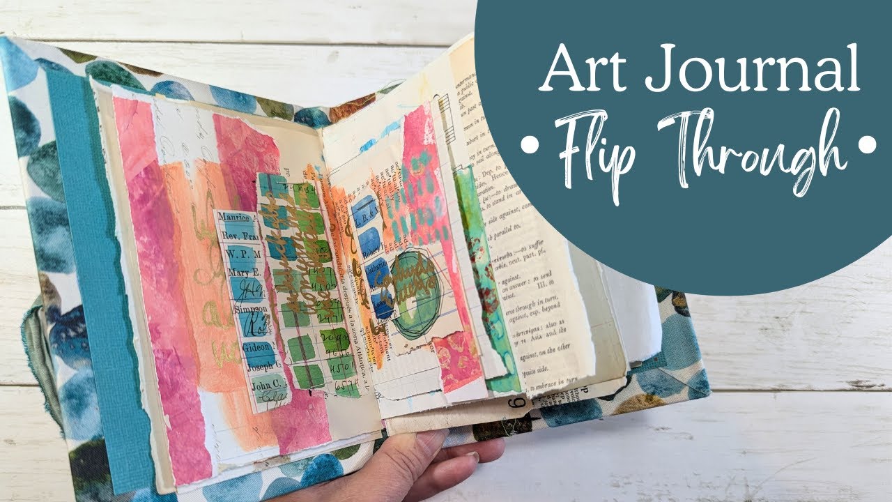 Colorful Mixed Media Art Journal Flip Through - YouTube