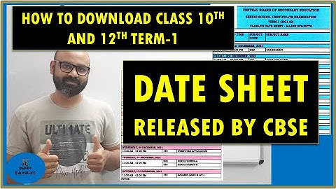 how to download date sheet for CBSE class 10 and 12 term1  | date sheet class 10 and class 12 |